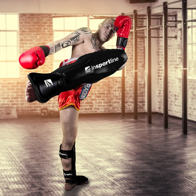 Ochraniacze piszczeli i podbicia inSPORTline Ashiwaza ∙ do MMA i kickboxingu ∙ pianka amortyzująca ∙ lekkie ∙ rzepy
