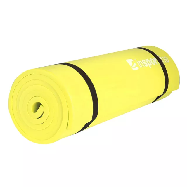 Mata do ćwiczeń fitness inSPORTline EVA 180x50 cm  ∙ pianka EVA ∙ wodoodporna ∙ grubość 1 cm ∙ waga 280 g - Żółty