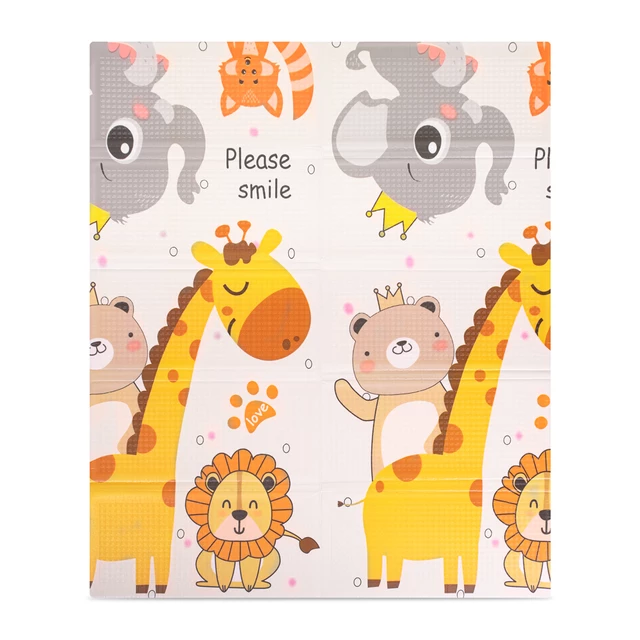 Składana mata dla dziecka inSPORTline Michlino 180x160x1,2 cm ∙ z motywem ∙ pianka XPE ∙ antypoślizgowa ∙ certyfikat EN 71 ∙ torba w zestawie - Miasto/Wieloryby