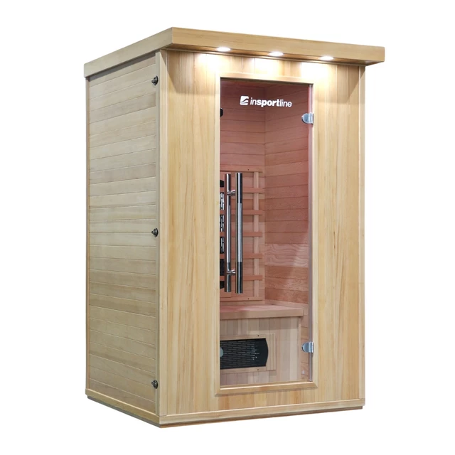 Sauna na podczerwień inSPORTline Mettsa 200 ∙ 6 promienników ceramicznych ∙ chromoterapia 7 kolorów ∙ Bluetooth ∙ jonizator