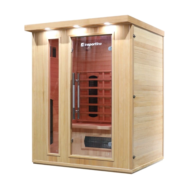 Sauna na podczerwień inSPORTline Mettsa 300 ∙ 6 promienników ceramicznych ∙ dach LED 7 kolorów ∙ Bluetooth & jonizator