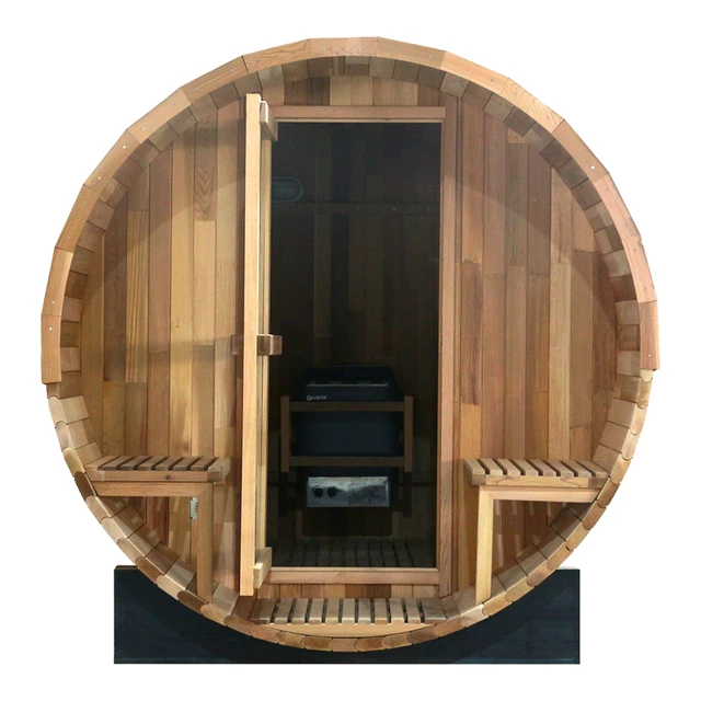 Sauna fińska beczka inSPORTline Viduor 600 ∙ drewno cedrowe ∙ dla 5-6 osób ∙ piec 6 kW