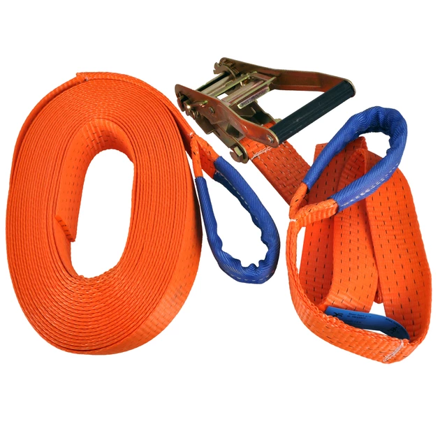 Lina do chodzenia slackline inSPORTline Ergo 15 m ∙ szer. 50 mm ∙ poliester PES ∙ nośność 200 kg ∙ z grzechotką i pierścieniem