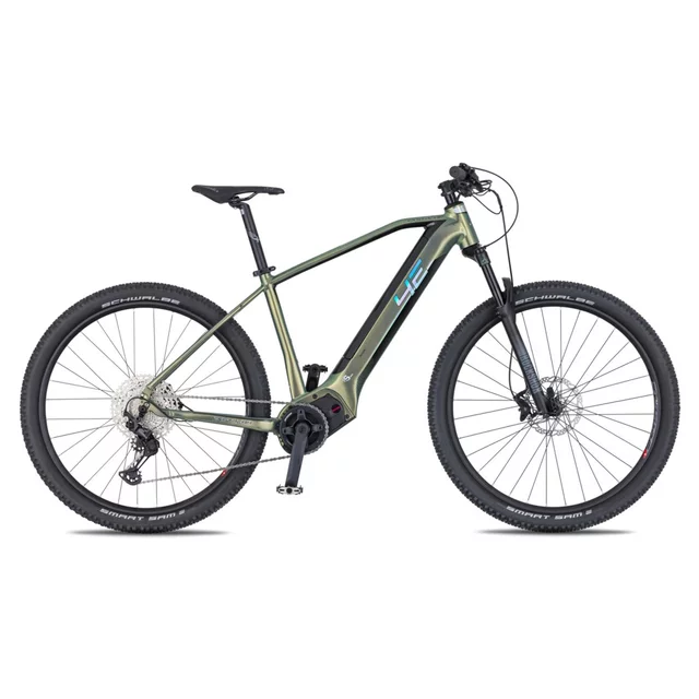 Górski rower elektryczny 4EVER Exstream PRO 820Wh 29" ∙ zasięg 160 km ∙ silnik Brose S-Mag 90 Nm ∙ akumulator 820 Wh - wąż zielony/hologram