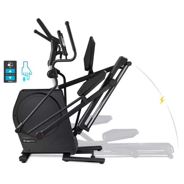 Profesjonalny orbitrek przednionapędowy inSPORTline Velocer ET ∙ ładowanie bezprzewodowe ∙ ekran TFT 10,1" ∙ 24 programy ∙ Zwift/Kinomap