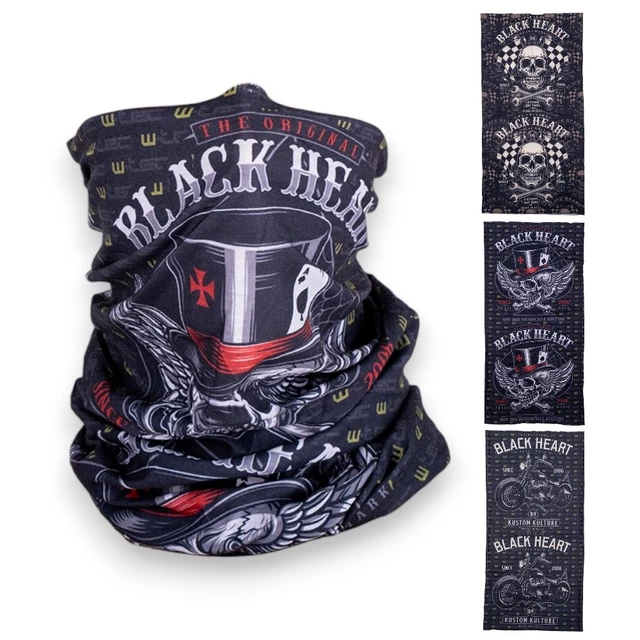 Wielofunkcyjna chusta na motor szalik ocieplacz na szyję W-TEC Black Heart Scarfest