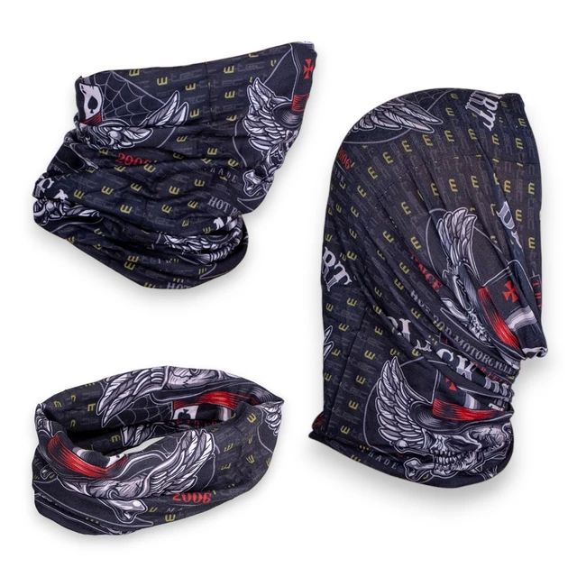 Wielofunkcyjna chusta na motor szalik ocieplacz na szyję W-TEC Black Heart Scarfest
