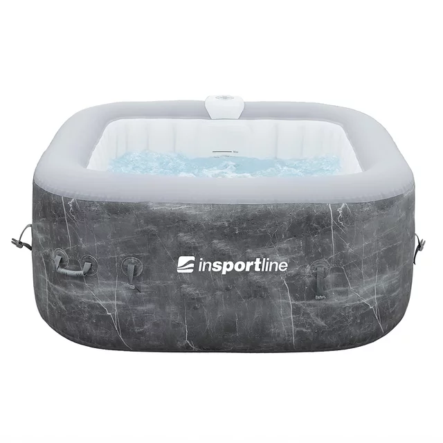Dmuchane jacuzzi inSPORTline Kamilia 155x155x65 cm ∙ 110 dysz ∙ masaż bąbelkowy ∙ podgrzewanie ∙ filtracja ∙ system samopompujący