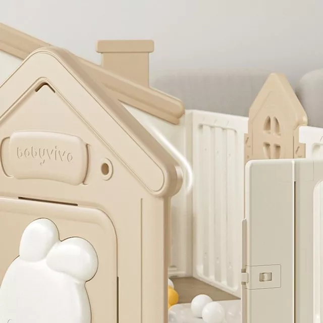 Przenośny kojec dla niemowląt inSPORTline Doorino 180x150x100 cm ∙ bajkowy motyw ∙ edukacyjne elementy ∙ stabilny ∙ zamek zabezpieczający