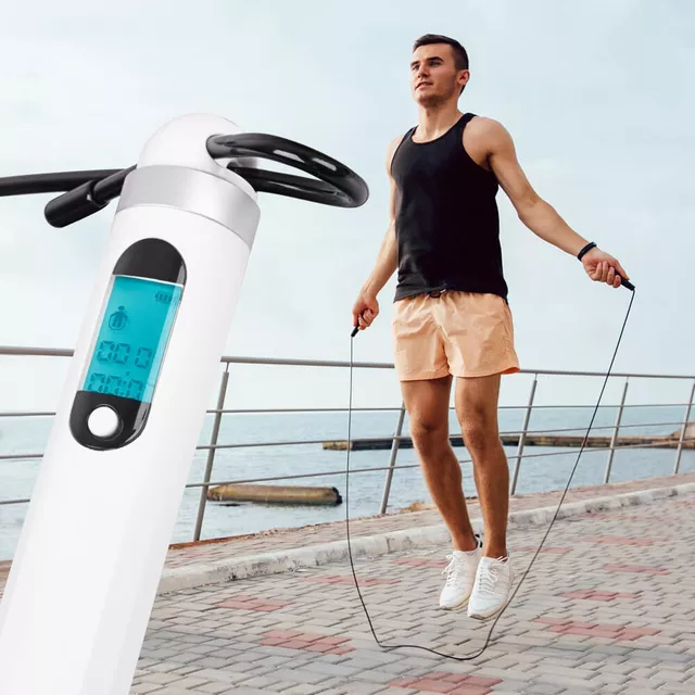 Skakanka inteligentna inSPORTline Jumpsmart ∙ Bluetooth ∙ licznik skoków ∙ regulowana długość ∙ 3 tryby treningu