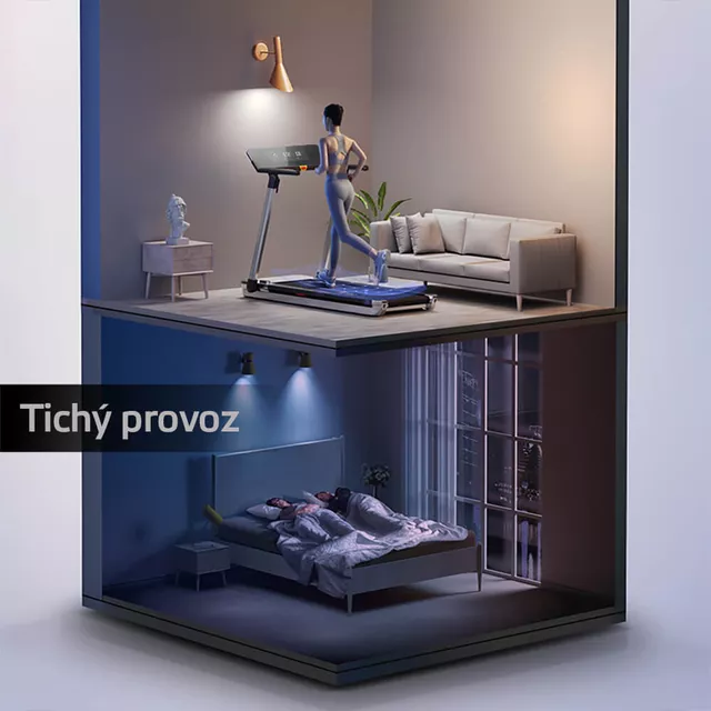 Bieżnia elektryczna składana inSPORTline ZenRun 20 ∙ nośność 120 kg ∙ amortyzacja Shock System ∙ 16 programów treningowych ∙ 18 nachyleń ∙ Bluetooth