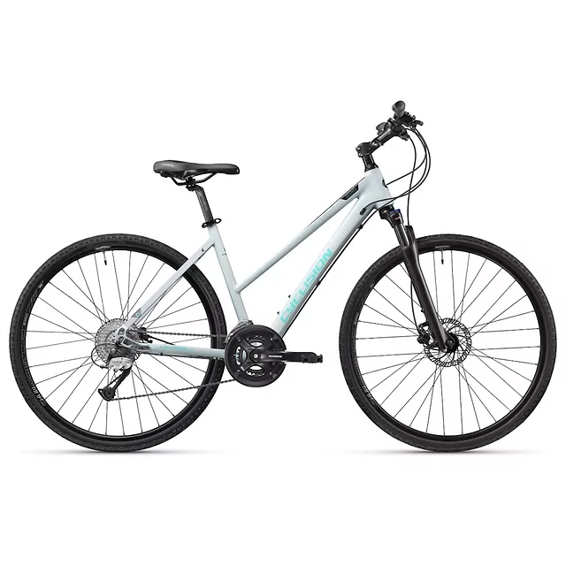 Damski rower crossowy Cyclision Zodya 3 MK-II 28" ∙ hydrauliczne hamulce Shimano ∙ amortyzowany widelec z blokadą ∙ 16 przełożeń - Blue Edge - Cold Mint