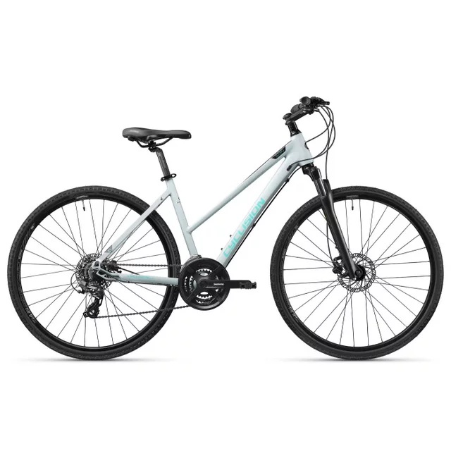 Damski rower crossowy inSPORTline Cyclision Zodya 4 MK-II 28" ∙ amortyzowany widelec ∙ 21 przełożeń Shimano ∙ hamulce tarczowe - Scarlet Red - Cold Mint