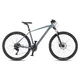 Rower górski 4EVER FRONTBEE 29'' ∙ widelec amortyzowany SR Suntour z blokadą ∙ hamulce tarczowe Shimano ∙ 18 biegów ∙ waga 14 kg - perłowy czarny/zielony - mglisty/srebrny