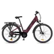 Miejski rower elektryczny inSPORTline ISL Eclion 648 Wh 28" - model 2026 ∙ bateria 648 Wh ∙ zasięg do 120 km ∙ amortyzowany widelec ∙ nośność 120 kg - Deep Coffee - Aksamitna czerwień