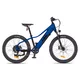 Młodzieżowy rower elektryczny inSPORTline ISL Savager 24" ∙ bateria 360 Wh ∙ zasięg do 70 km ∙ silnik bafang ∙ hamulce hydrauliczne - Różowy rumieniec - Niebieski wyścigowy