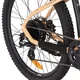 Młodzieżowy rower elektryczny inSPORTline ISL Atezion 374 Wh 26" - model 2026 ∙ bateria 374 Wh ∙ zasięg do 70 km ∙ hamulce hydrauliczne - Brzoskwiniowy beż