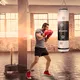 Worek bokserski treningowy inSPORTline Robkin 35x120cm ∙ waga 33 kg ∙ skóra syntetyczna ∙ z łańcuchami - Czarno-biały