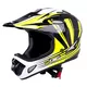 Kask downhillowy W-TEC FS-605 Allride ∙ full face ∙ do roweru i moto ∙ waga 940 g ∙ 13 otworów wentylacyjnych ∙ skorupa ABS ∙ regulowany - Cartoon - Yellow Graphic