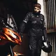 Męskie spodnie motocyklowe W-TEC Rusnac - Czarno-zielony