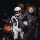 Kask motocyklowy szczękowy W-TEC Vexamo z blendą - Biały