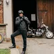 Rękawice skórzane motocyklowe W-TEC Nyarra - Szary