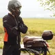 Męska kurtka motocyklowa soft-shell W-TEC Langon - Czarno-niebieski