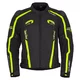 Męska kurtka motocyklowa W-TEC Tonkawo ∙ wypinana podpinka ∙ ochraniacze CE ∙ slidery karbonowe ∙ garb aerodynamiczny ∙ wodoodporna - Czarny-fluo