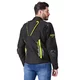 Męska kurtka motocyklowa W-TEC Tonkawo ∙ wypinana podpinka ∙ ochraniacze CE ∙ slidery karbonowe ∙ garb aerodynamiczny ∙ wodoodporna - Czarny-fluo