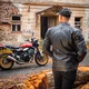 Skórzana kurtka motocyklowa W-TEC Mungelli EVO ∙ wyjmowane ochraniacze CE poziomu 2 ∙ odpinana ocieplana wkładka ∙ styl vintage - vintage czarno-brązowy