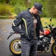 Letnia męska kurtka motocyklowa W-TEC Mirelio ∙ wentylacja AirVent ∙ ochraniacze CE ∙ membrana wodoodporna - Czarny-fluo