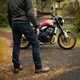 Jeansy motocyklowe męskie W-TEC Arikaro ∙ ochraniacze kolan/bioder ∙ wzmocnienia aramidowe ∙ wentylacja ∙ elastyczne ∙ ochrona AA - Czarny