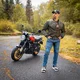 Męskie spodnie dżinsy motocyklowe W-TEC Dynetis - Niebieski