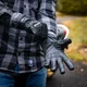 Rękawice motocyklowe W-TEC Kosor ∙ skórzane z protektorami tpu ∙ przewiewna mesh ∙ wzmocniona dłoń ∙ zapięcie na rzep - Czarny
