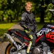 Dziecięca kurtka motocyklowa W-TEC Pinapoco ∙ wyjmowane ochraniacze ∙ regulacja rozmiaru ∙ wiatro-wodoodporna ∙ wentylacja - Czarny-fluo