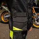 Dziecięca kurtka motocyklowa W-TEC Pinapoco ∙ wyjmowane ochraniacze ∙ regulacja rozmiaru ∙ wiatro-wodoodporna ∙ wentylacja - Czarny-fluo