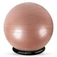Piłka gimnastyczna inSPORTline Stretch Ball 65 cm ∙ z podstawą BallBase ∙ wypustki masujące ∙ nośność 200 kg ∙ piktogramy ćwiczeń - Miętowy - mus mokka