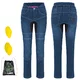 Damskie jeansy motocyklowe W-TEC Biterillo Lady ∙ aramid ∙ ochraniacze ∙ wentylacja ud ∙ wysoki stan ∙ elastyczne panele - Niebieski - Niebieski