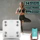 Inteligentna waga łazienkowa inSPORTline Syncale 20 ∙ smart ∙ 14 wartości ciała ∙ bluetooth ∙ fitdays ∙ nośność 180 kg ∙ szkło hartowane - Biały