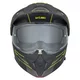 Kask motocyklowy szczękowy 3w1 W-TEC Neovu Graphic ∙ blenda przeciwsłoneczna ∙ demontowalny daszek - Czarno-czerwony