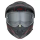 Kask motocyklowy szczękowy 3w1 W-TEC Neovu Graphic ∙ blenda przeciwsłoneczna ∙ demontowalny daszek - Czarno-czerwony