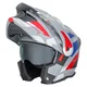 Kask motocyklowy szczękowy 3w1 W-TEC Neovu Graphic ∙ blenda przeciwsłoneczna ∙ demontowalny daszek - Czarno-czerwony