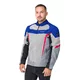 Letnia męska kurtka motocyklowa W-TEC Mirelio ∙ wentylacja AirVent ∙ ochraniacze CE ∙ membrana wodoodporna - szaro-niebiesko-czerwony