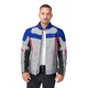 Letnia męska kurtka motocyklowa W-TEC Mirelio ∙ wentylacja AirVent ∙ ochraniacze CE ∙ membrana wodoodporna - szaro-niebiesko-czerwony