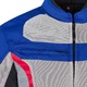 Letnia męska kurtka motocyklowa W-TEC Mirelio ∙ wentylacja AirVent ∙ ochraniacze CE ∙ membrana wodoodporna - szaro-niebiesko-czerwony