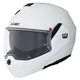 Kask motocyklowy szczękowy W-TEC Sabron P/J ∙ blenda przeciwsłoneczna ∙ system wentylacji ∙ wyjmowana wyściółka - Nardo Grey