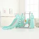 Zjeżdżalnia multifunkcyjna inSPORTline Swingslide 4w1 ∙ z huśtawką i koszem ∙ miś z muzyką ∙ regulowana wysokość ∙ max 40 kg ∙ HDPE ∙ bezpieczna - Zielony