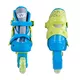Rolki trójkołowe / wrotki 2w1 WORKER TriGo LED ∙ tryb in-line/tri-skate ∙ kółka z podświetleniem LED ∙ max 60 kg - Niebieski