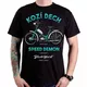 Koszulka T-shirt motocyklowy BLACK HEART Kozí dech - Czarny - Czarny