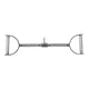 Gryf zaczepowy obrotowy inSPORTline A2410 68 cm ∙ prosty ∙ adapter do atlasu ∙ uchwyt 25 mm ∙ stal z gumą ∙ wzmacnia plecy i ramiona